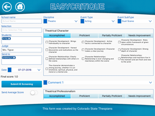 Quickly and easily complete performance assessments with the app's built-in scoring rubrics.